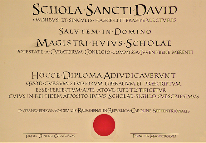 St. Davids School Diploma